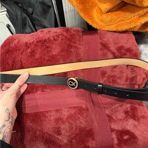 Calvin Klein Black and Gold Belt